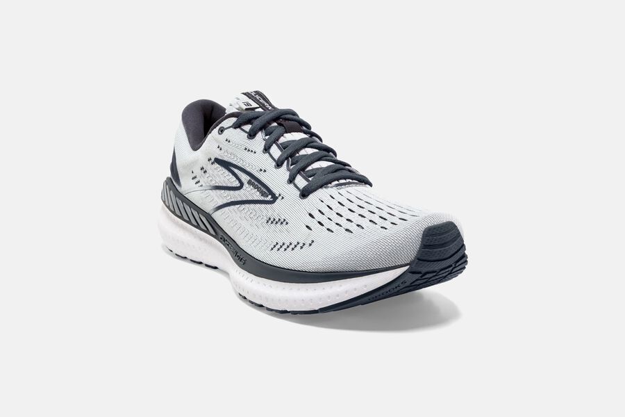 Brooks Glycerin GTS 19 Road Running Shoes Womens White/Grey 076459-SXQ